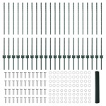 vidaXL Îngrădire cu stâlpi Verde 1 x 50 m Oțel vidaXL Îngrădire cu stâlpi Verde 1 x 50 m Oțel