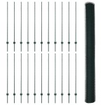 vidaXL Stâlpi de Gard 11 pcs U-Channel Verde 140 cm Oțel