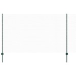 vidaXL Stâlpi de Gard 11 pcs U-Channel Verde 140 cm Oțel