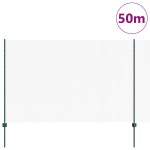 vidaXL Îngrădire cu stâlpi Verde 1.6 x 50 m Oțel vidaXL Îngrădire cu stâlpi Verde 1.6 x 50 m Oțel