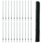 vidaXL Îngrădire cu stâlpi Verde 1.6 x 50 m Oțel vidaXL Îngrădire cu stâlpi Verde 1.6 x 50 m Oțel