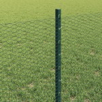 vidaXL Îngrădire cu stâlpi Verde 0.6 x 100 m Oțel