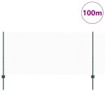 vidaXL Îngrădire cu stâlpi Verde 1 x 100 m Oțel vidaXL Îngrădire cu stâlpi Verde 1 x 100 m Oțel