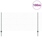 vidaXL Îngrădire cu stâlpi Verde 1.2 x 100 m Oțel vidaXL Îngrădire cu stâlpi Verde 1.2 x 100 m Oțel