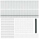 vidaXL Gard cu Stâlp Verde 1,5 x 100 m Oțel și PVC