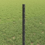 vidaXL Îngrădire cu stâlpi Gri 0.5 x 10 m Oțel