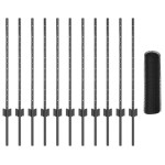 vidaXL Gard și Stâlp Gri 0,8 x 10 m Oțel