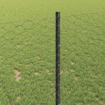vidaXL Îngrădire cu stâlpi Gri 1 x 25 m Oțel vidaXL Îngrădire cu stâlpi Gri 1 x 25 m Oțel