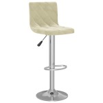 vidaXL Scaune de bar, 2 buc., crem, catifea vidaXL Scaune de bar, 2 buc., crem, catifea