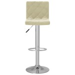vidaXL Scaune de bar, 2 buc., crem, catifea vidaXL Scaune de bar, 2 buc., crem, catifea