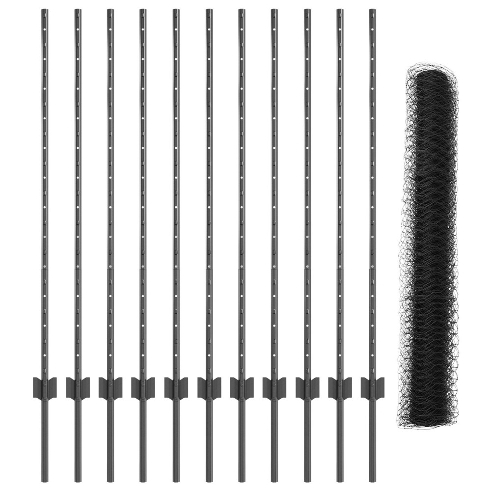 vidaXL Set Împrejmuire Grădină Metalică Set de 2 Gri, Negru Metal