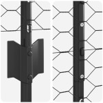 vidaXL Set Împrejmuire Grădină Metalică Set de 2 Gri, Negru Metal
