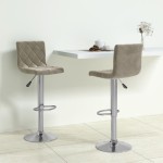 vidaXL Scaune de bar, 2 buc., gri deschis, catifea vidaXL Scaune de bar, 2 buc., gri deschis, catifea