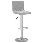 vidaXL Scaune de bar, 2 buc., gri deschis, catifea vidaXL Scaune de bar, 2 buc., gri deschis, catifea