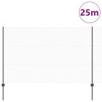 vidaXL Îngrădire cu stâlpi Gri 1.5 x 25 m Oțel