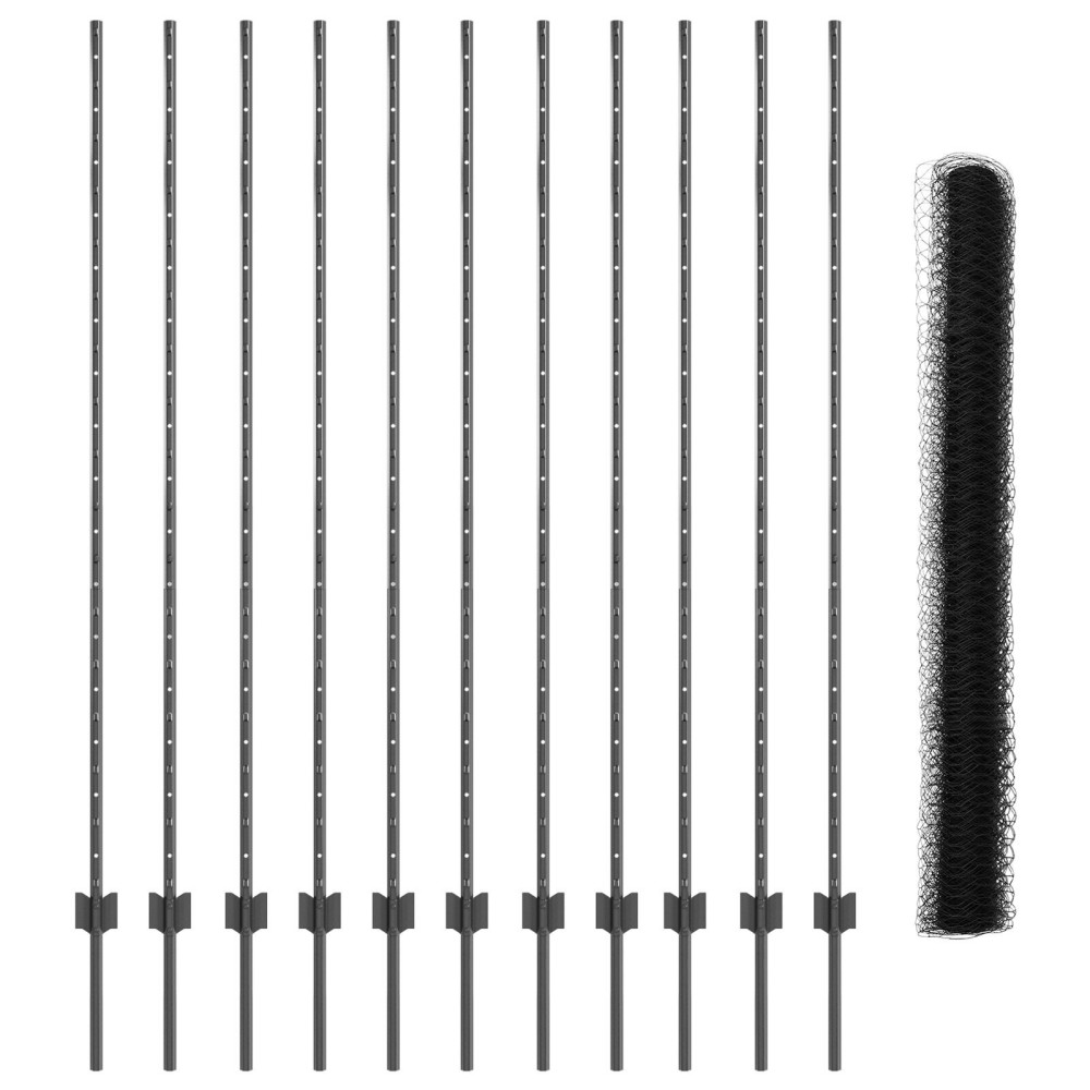 vidaXL Stâlpi de Gard 22 pcs U-Channel Gri 160 cm Oțel