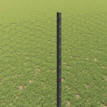 vidaXL Îngrădire cu stâlpi Gri 1.6 x 25 m Oțel