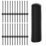 vidaXL Stâlpi de Gard 11 pcs U-Channel Gri 40 cm Oțel