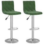 vidaXL Scaune de bar, 2 buc., verde închis, catifea vidaXL Scaune de bar, 2 buc., verde închis, catifea