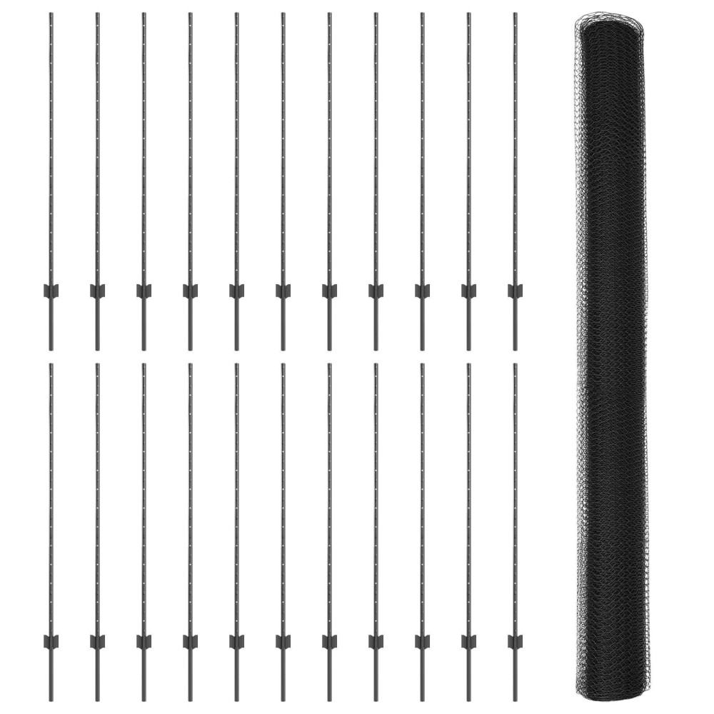 Posturi de Gardă vidaXL 22 buc U-Channel Gri 140 cm Oțel