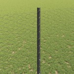 vidaXL Îngrădire cu stâlpi Gri 1.4 x 50 m Oțel