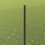 vidaXL Îngrădire cu stâlpi Gri 1.5 x 50 m Oțel vidaXL Îngrădire cu stâlpi Gri 1.5 x 50 m Oțel