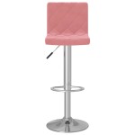 vidaXL Scaune de bar, 2 buc., roz, catifea vidaXL Scaune de bar, 2 buc., roz, catifea