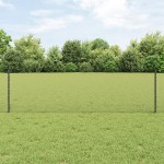 vidaXL Îngrădire cu stâlpi Gri 0.6 x 100 m Oțel vidaXL Îngrădire cu stâlpi Gri 0.6 x 100 m Oțel