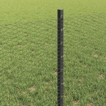 vidaXL Îngrădire cu stâlpi Gri 0.6 x 100 m Oțel vidaXL Îngrădire cu stâlpi Gri 0.6 x 100 m Oțel