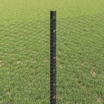 vidaXL Îngrădire cu stâlpi Gri 0.8 x 100 m Oțel vidaXL Îngrădire cu stâlpi Gri 0.8 x 100 m Oțel