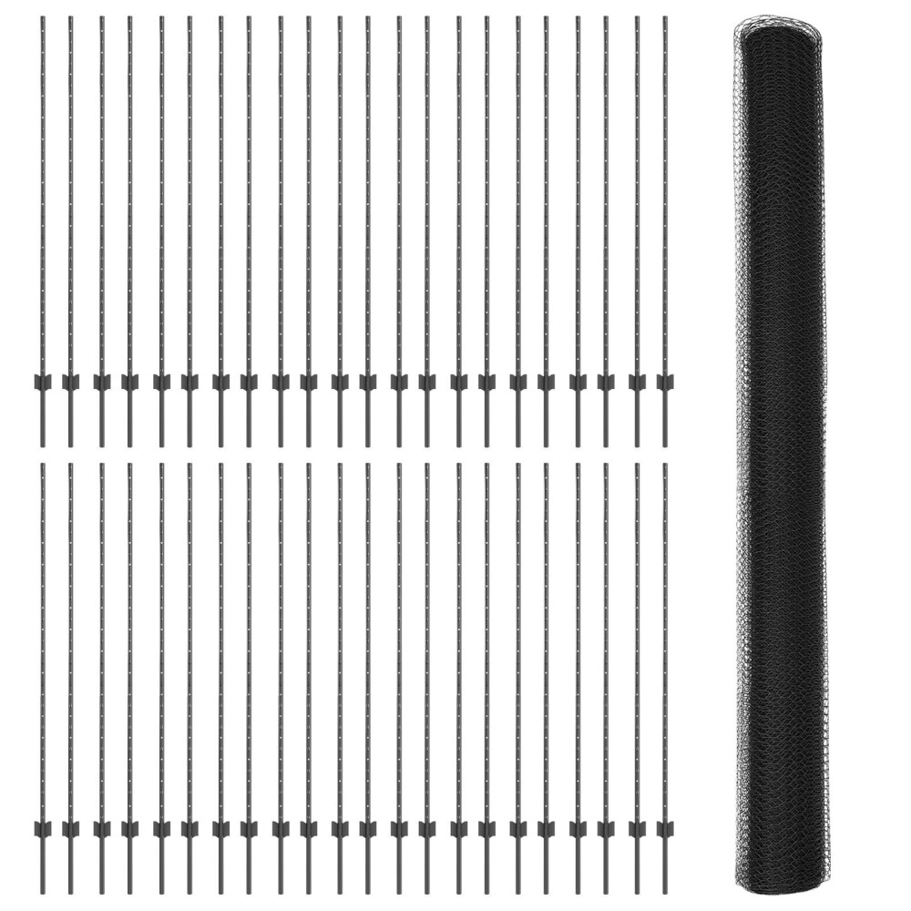 Posturi de Gard vidaXL 22 buc U-Channel Gri 150 cm Oțel
