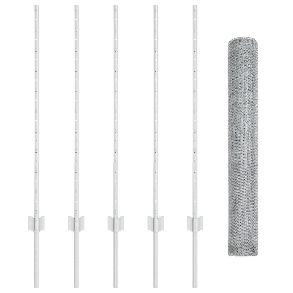 vidaXL Gard cu Stâlp Argintiu 1 x 10 m Oțel