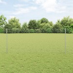 vidaXL Îngrădire cu stâlpi Argintiu 1 x 10 m Oțel vidaXL Îngrădire cu stâlpi Argintiu 1 x 10 m Oțel