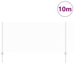 vidaXL Îngrădire cu stâlpi Argintiu 1 x 10 m Oțel vidaXL Îngrădire cu stâlpi Argintiu 1 x 10 m Oțel