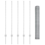 vidaXL Stâlpi de împrejmuire 10 buc U-Channel 120 cm Oțel galvanizat