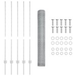 vidaXL Stâlpi de împrejmuire 10 buc U-Channel 120 cm Oțel galvanizat