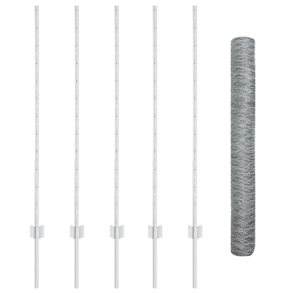 Posturi de gard vidaXL 10 buc Canale U 120 cm Oțel galvanizat
