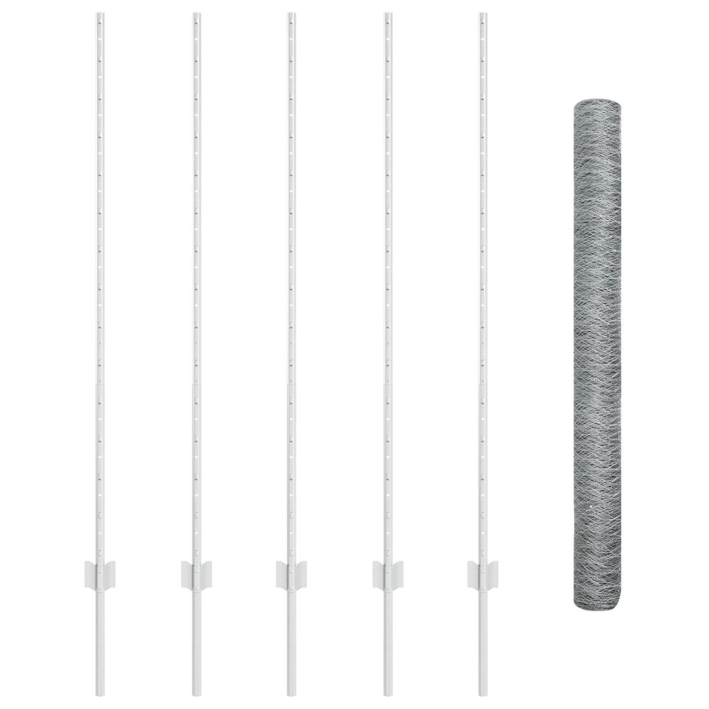 Pereți de gard vidaXL 10 buc U-Channel 140 cm Oțel Galvanizat