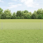 vidaXL Îngrădire cu stâlpi Argintiu 0.4 x 25 m Oțel