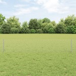vidaXL Îngrădire cu stâlpi Argintiu 0.4 x 25 m Oțel vidaXL Îngrădire cu stâlpi Argintiu 0.4 x 25 m Oțel