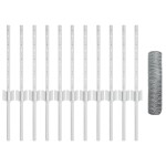 vidaXL Stâlpi de gard 11 pcs U-Channel 40 cm Oțel galvanizat
