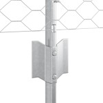 vidaXL Stâlpi de gard 11 pcs U-Channel 40 cm Oțel galvanizat