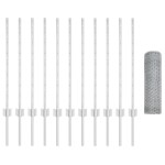 vidaXL Îngrădire cu stâlpi Argintiu 0.8 x 25 m Oțel