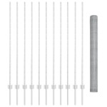 vidaXL Stâlpi de Gard 22 pcs U-Channel 140 cm Oțel Galvanizat