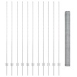 vidaXL Set Gard Set de 2 Oțel galvanizat Gard de 25 x 1.5 m Durabil