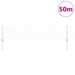 vidaXL Îngrădire cu stâlpi Argintiu 0.4 x 50 m Oțel