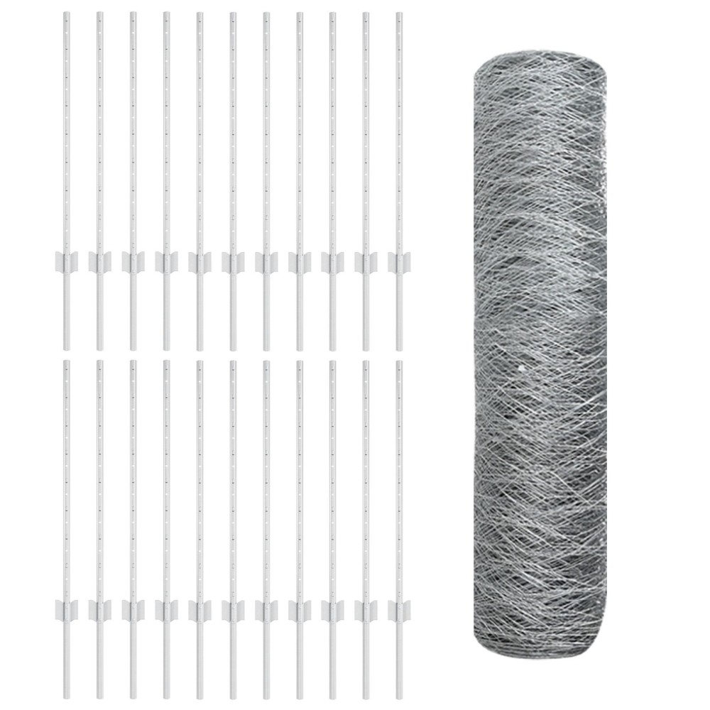 vidaXL Îngrădire cu stâlpi Argintiu 0.8 x 50 m Oțel