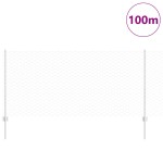 vidaXL Îngrădire cu stâlpi Argintiu 1 x 100 m Oțel vidaXL Îngrădire cu stâlpi Argintiu 1 x 100 m Oțel