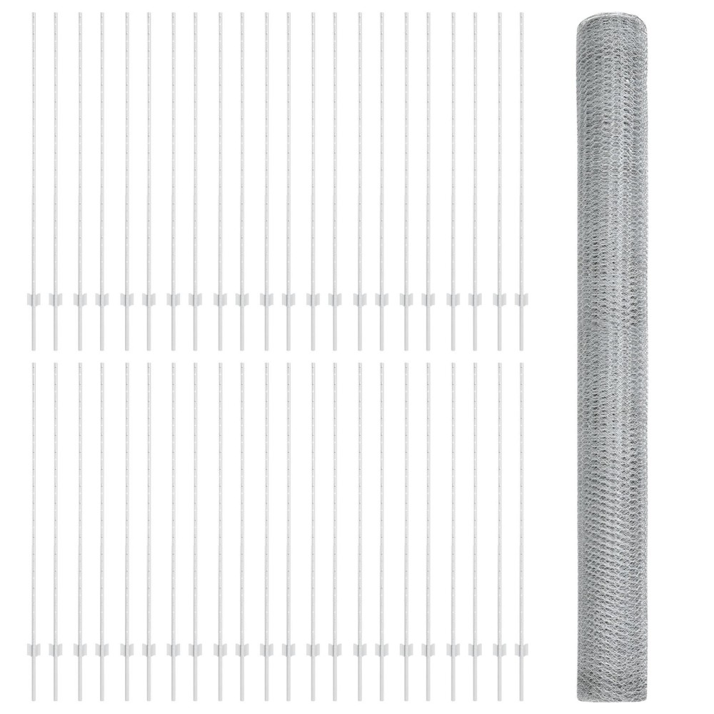 vidaXL Stâlpi de Gard 22 buc U-Channel 160 cm Oțel Galvanizat