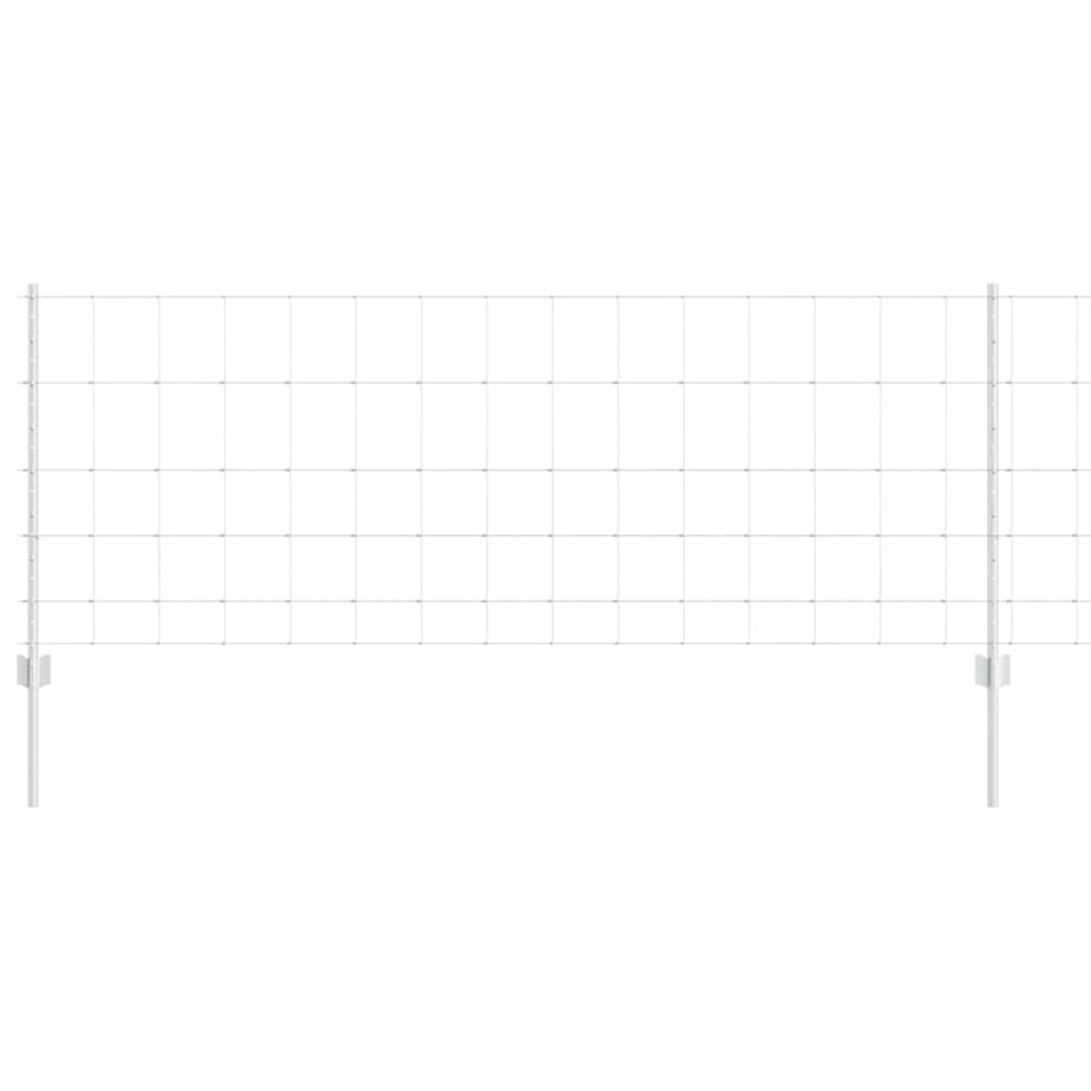 vidaXL Gard cu Stâlp Argintiu 0,8 x 25 m Oțel